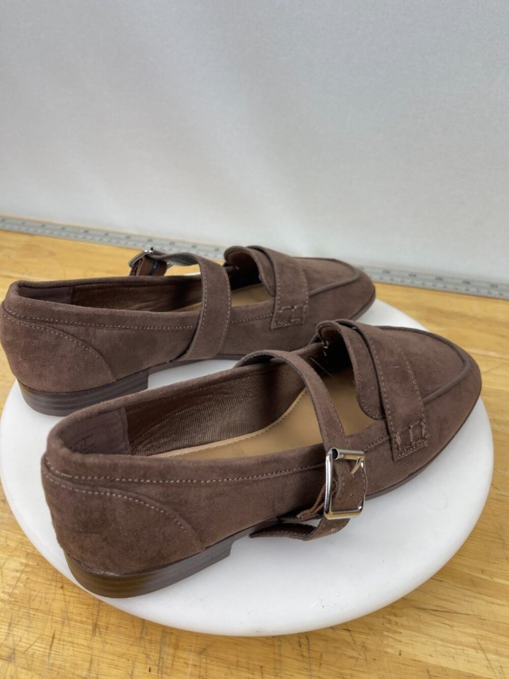 Journee Collection Caspian Brown Suede Mary Jane Flats Womens 7.5 - Picture 7 of 10